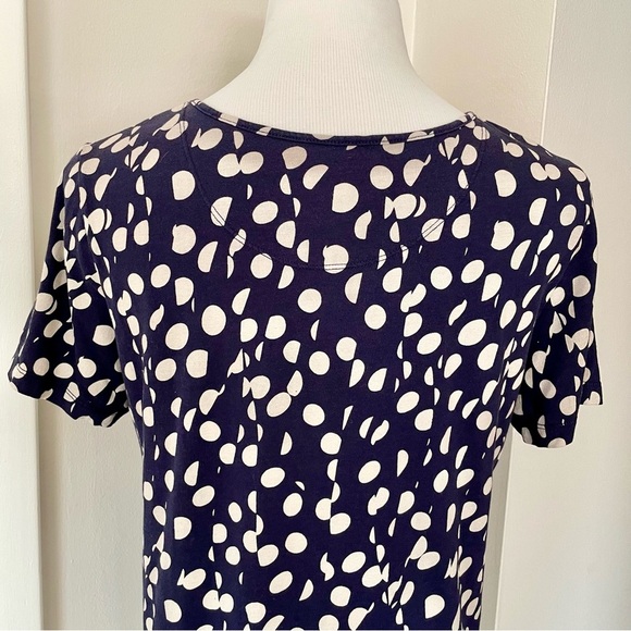 Maeve by Anthropology Clemente Tee Navy Polka Dot Size Large - Picture 12 of 16